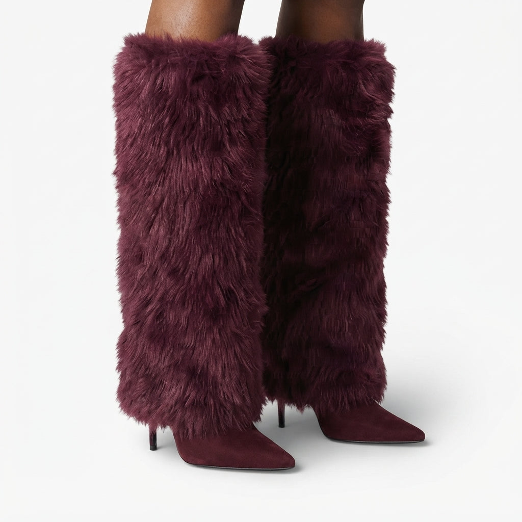 Women's Elegant Pointed Toe Knee High Boots