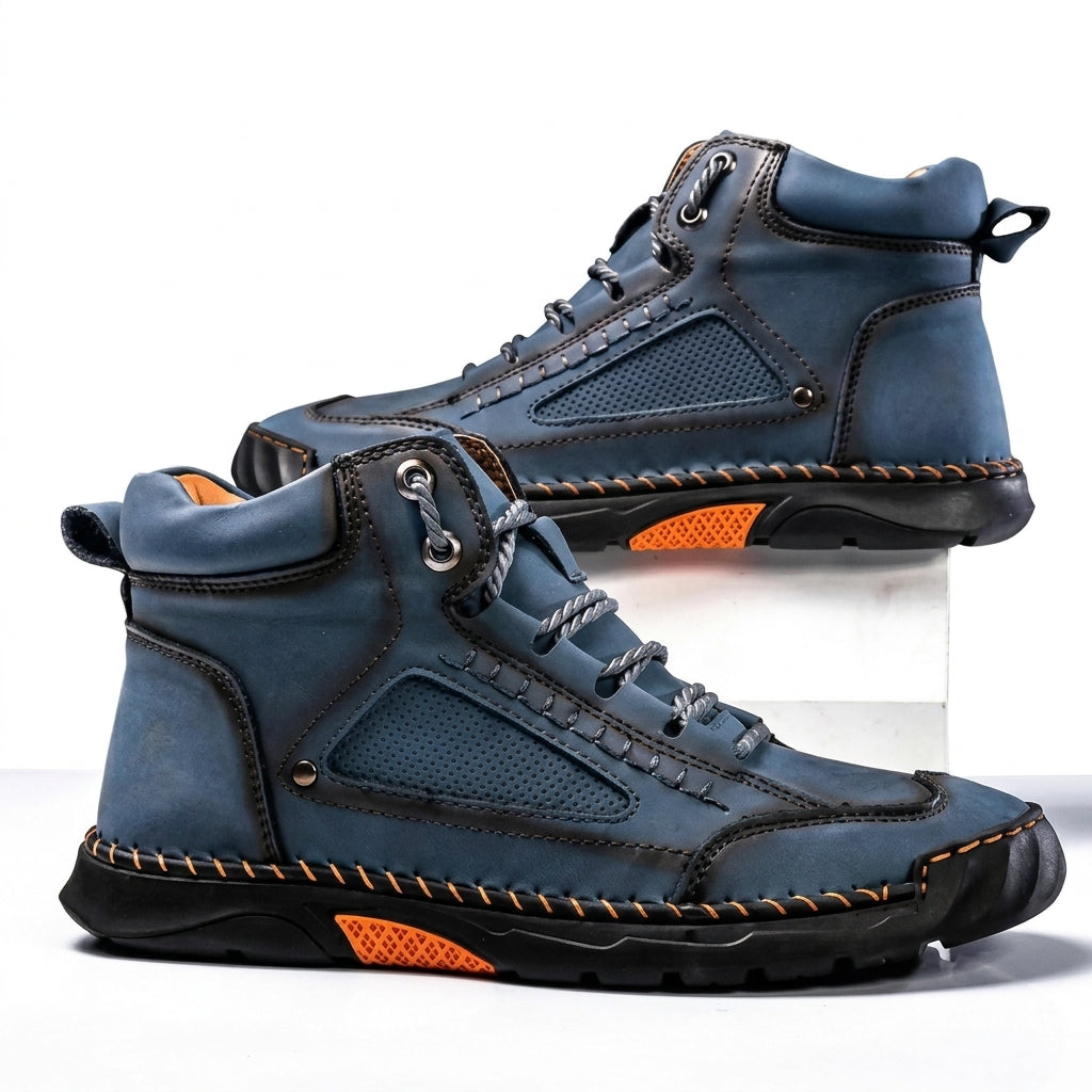 Men's Rugged Leather Combat Boots