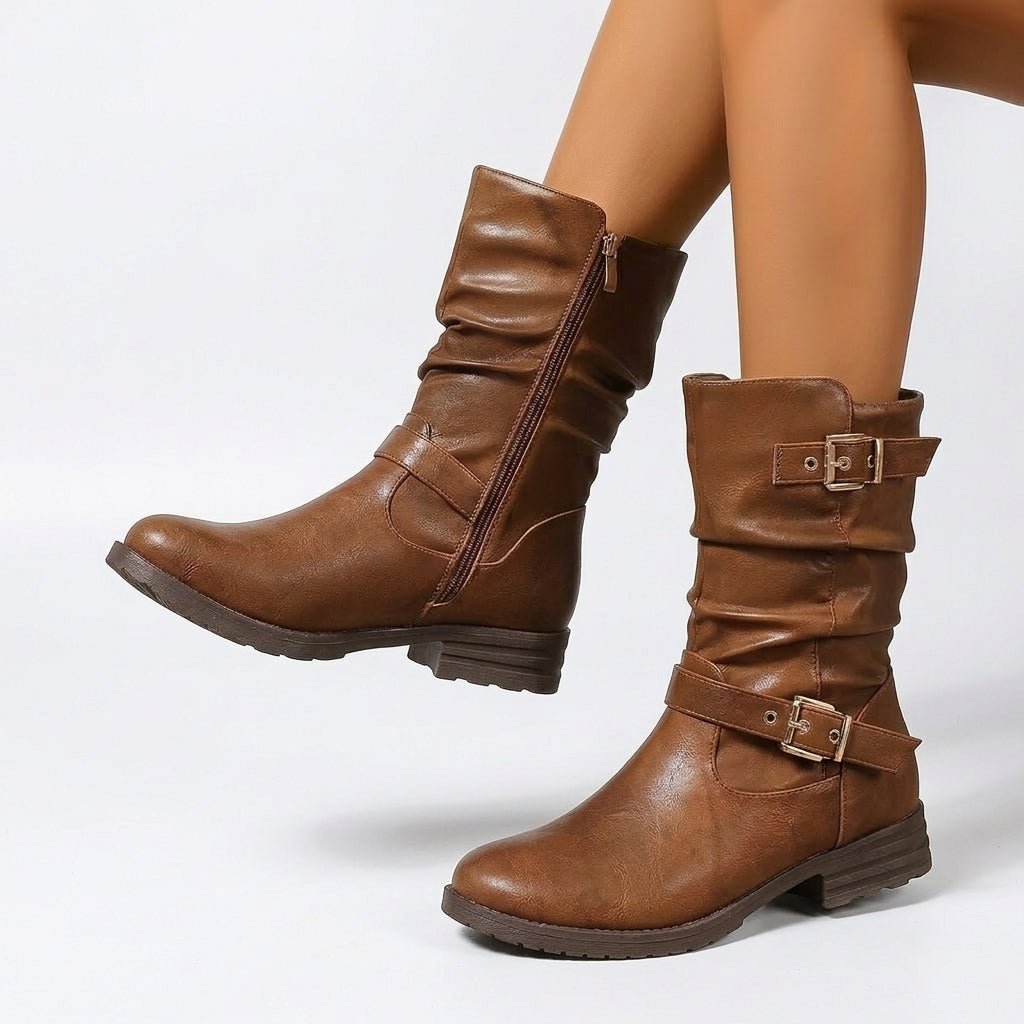 Women's Relaxed Slouch Biker Boots