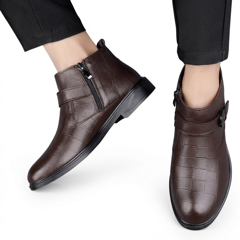 Men's Refined Leather Ankle Boots