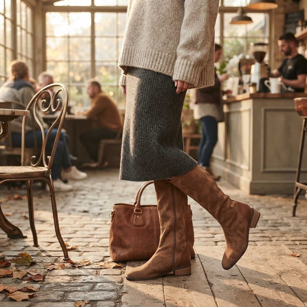 Women's Elegant Heeled Knee High Boots