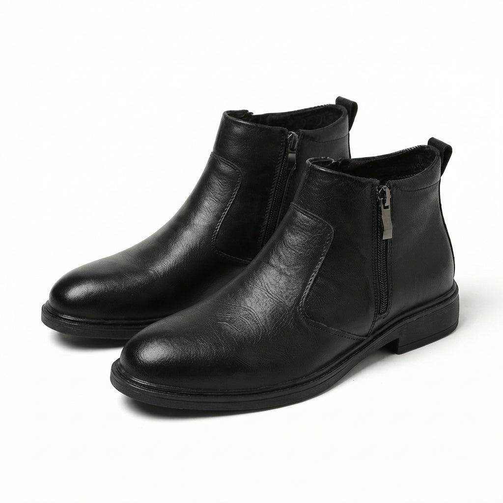 Men's Rugged Leather Ankle Boots