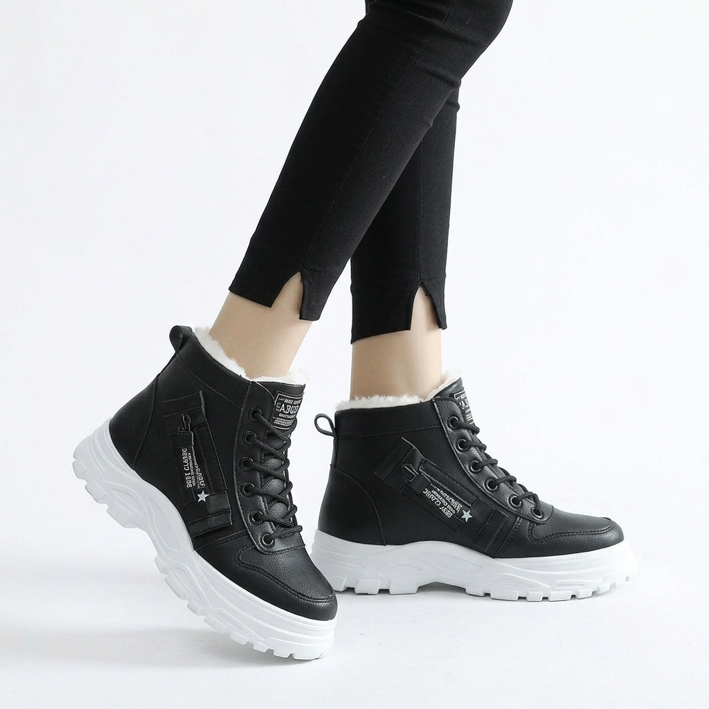 Women's Chic High-Top Platform Trainers