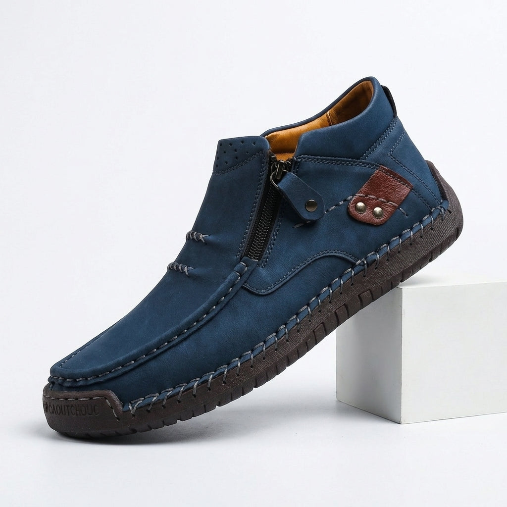 Men's Easygoing Leather Ankle Boots