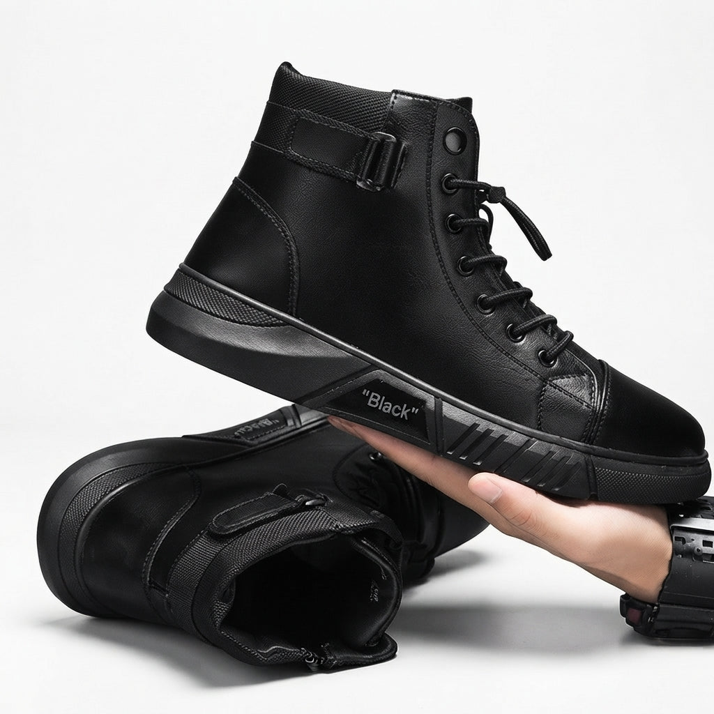 Men's Rugged Leather Combat Boots