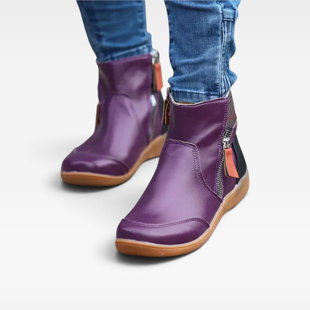 Women's Waterproof Leather Ankle Boots – Orthopedic Shoes