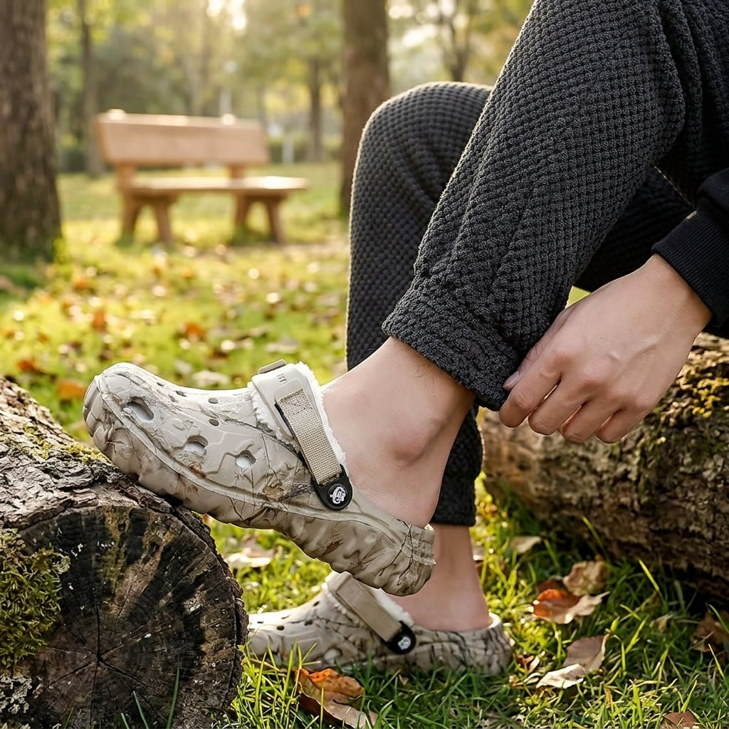 Men's Cosy Fleece-Lined Clog Slippers