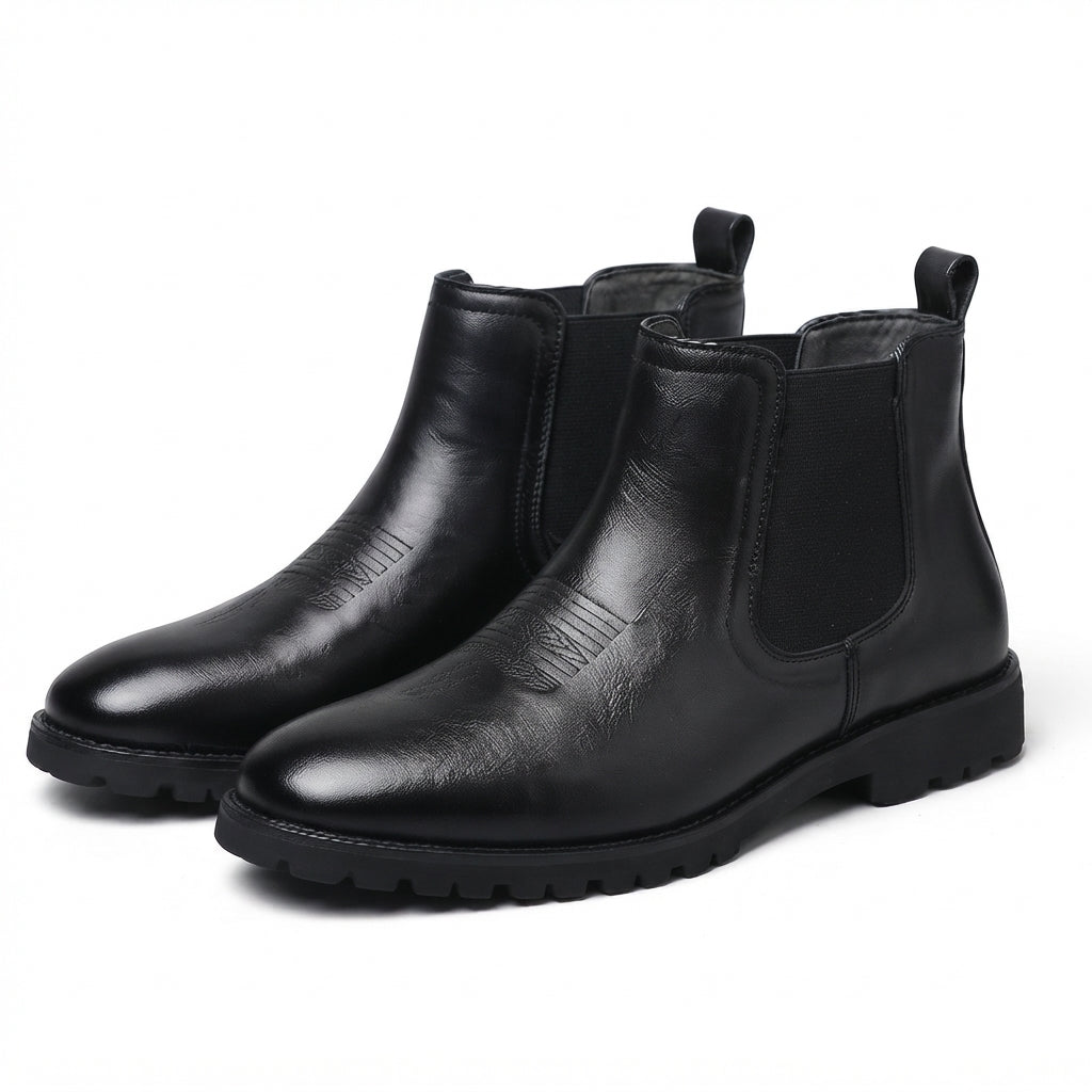 Men's Rugged Leather Chelsea Boots