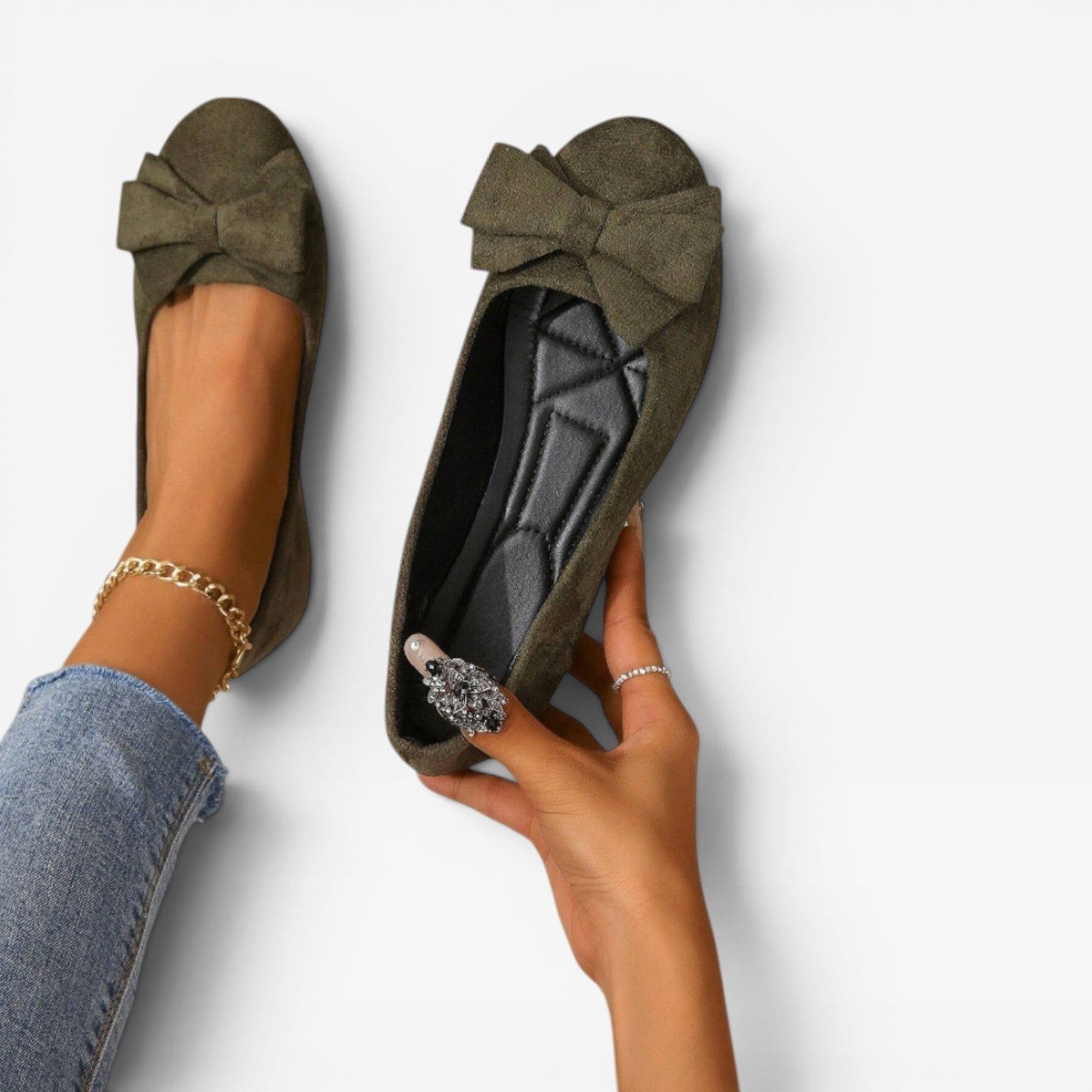 Women’s Comfortable Ballet Flats – Soft Slip-On Bow Flats for Everyday Wear