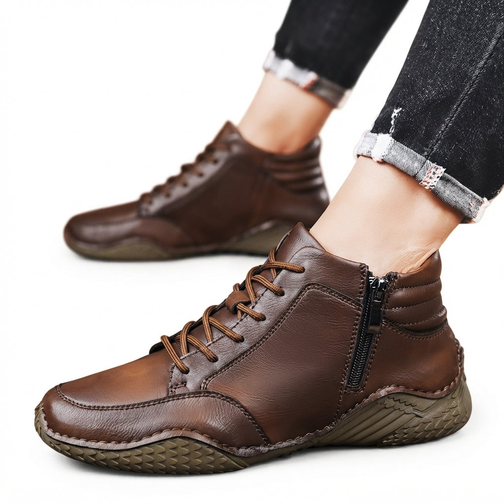 Men's Rugged Leather Ankle Boots