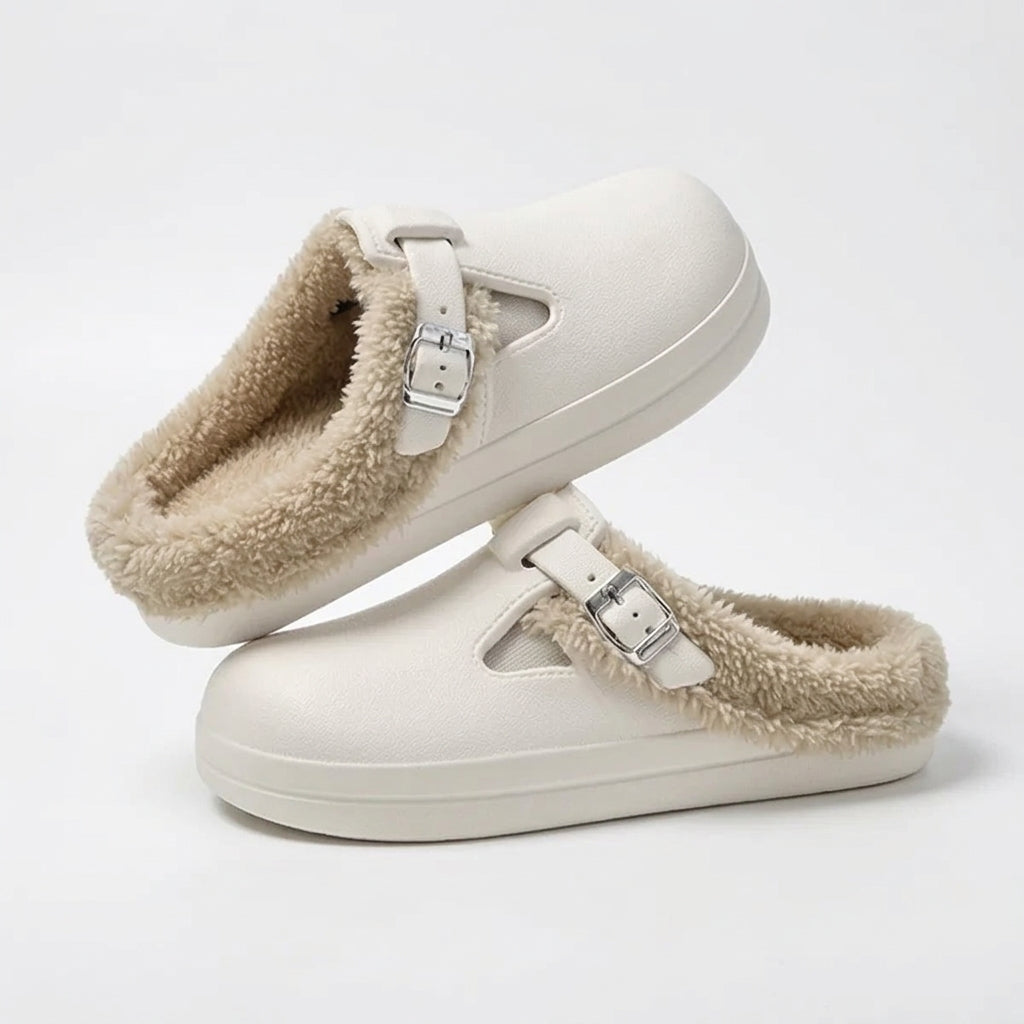 Women's Cosy Buckle-Strap Clog Slippers