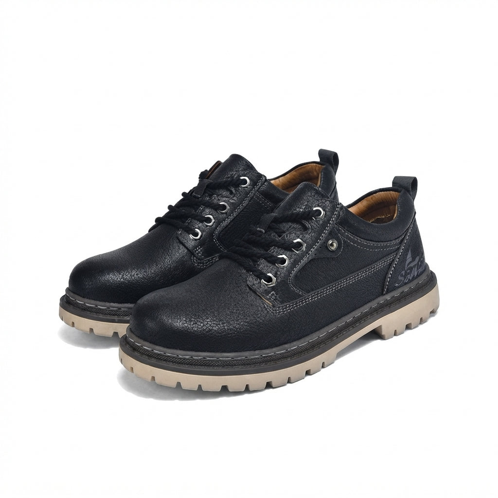 Men's Rugged Leather Combat Boots