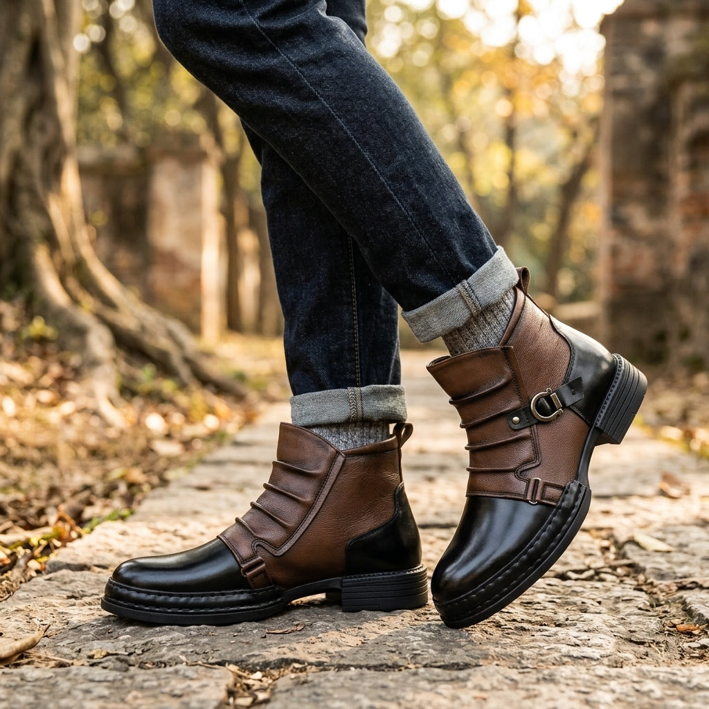 Men's Refined Leather Ankle Boots