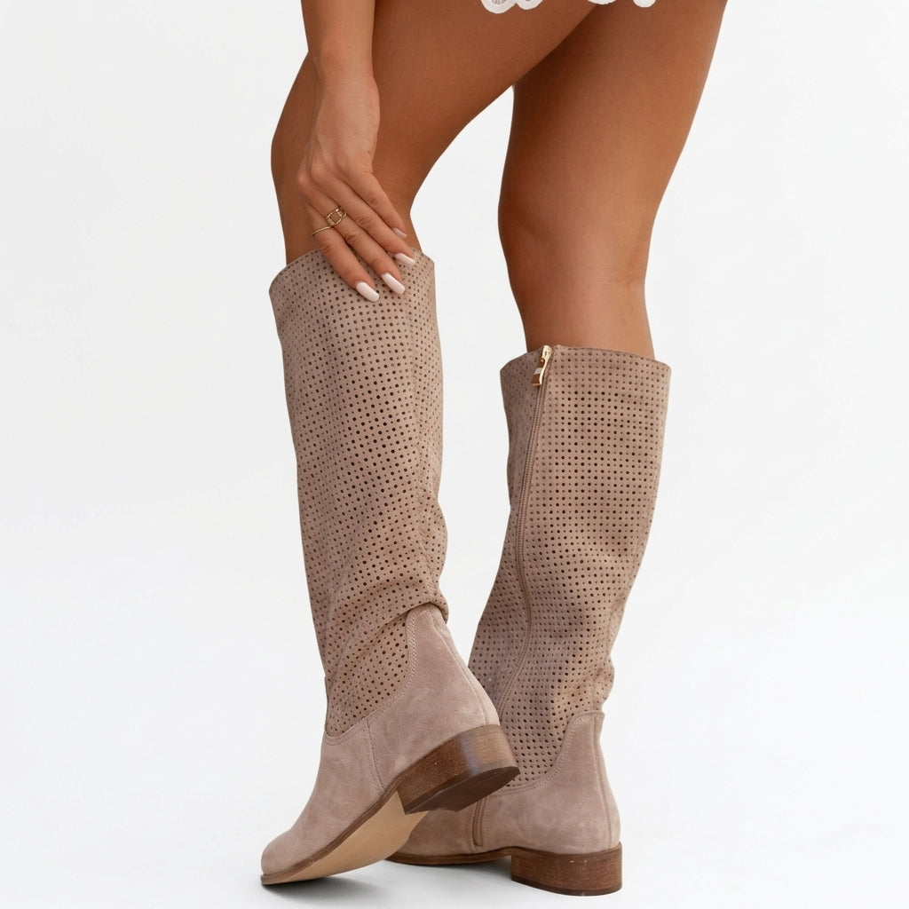 Women's Charming Suede Knee High Boots