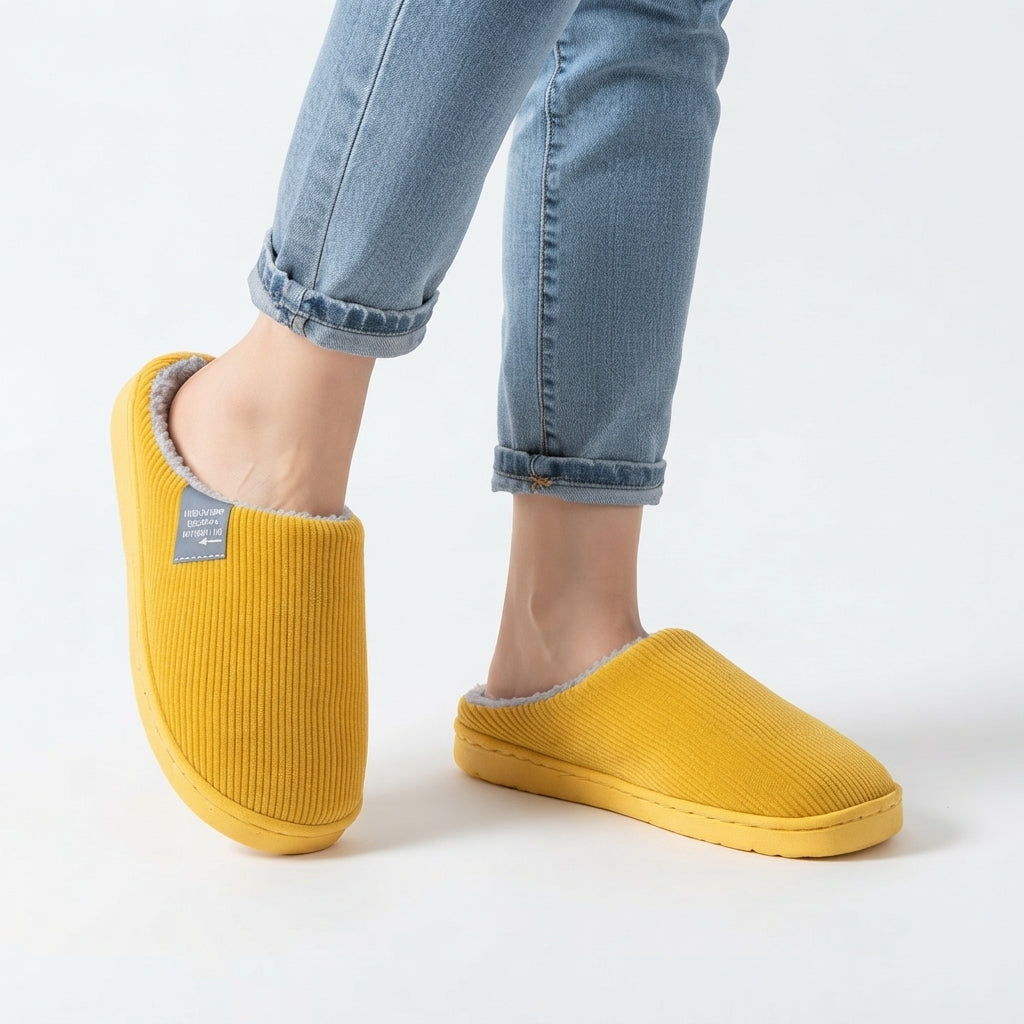 Women's Cosy Ribbed Slippers