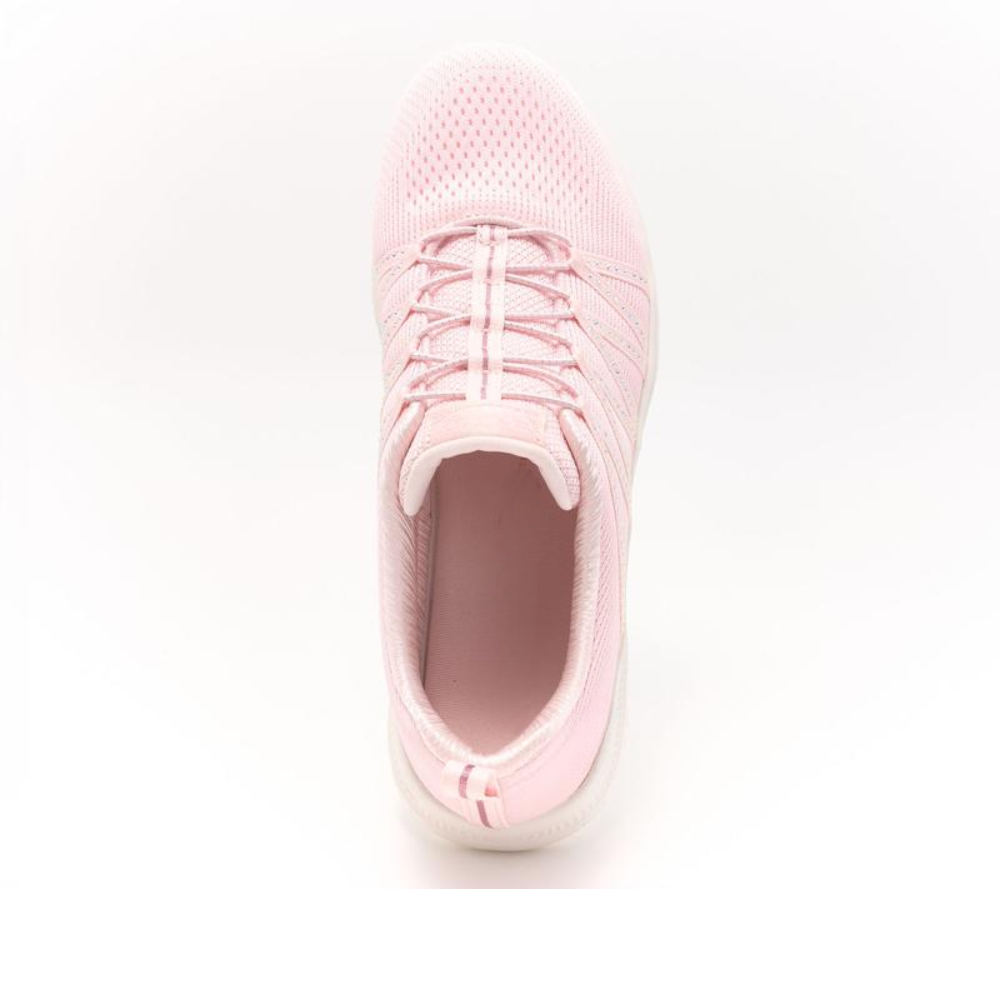 Women's Knit Sparkle Sneakers – Lightweight Slip On Comfort Trainers