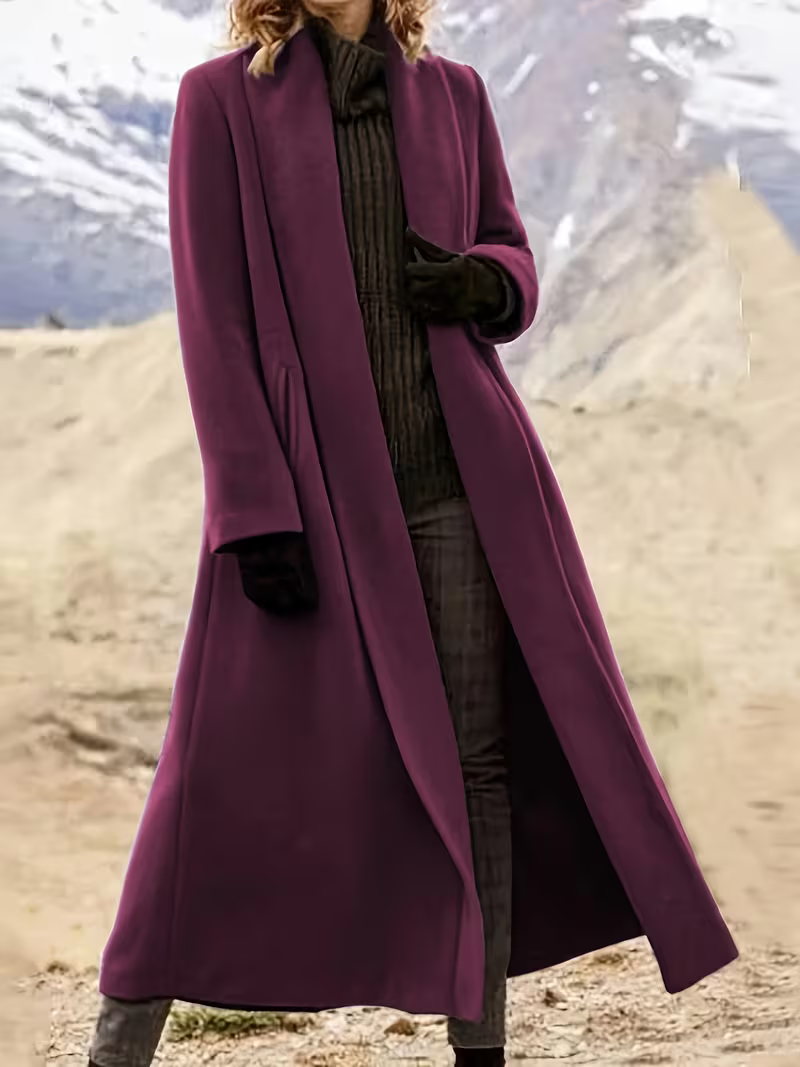Women's Elegant Long Line Duster Coat