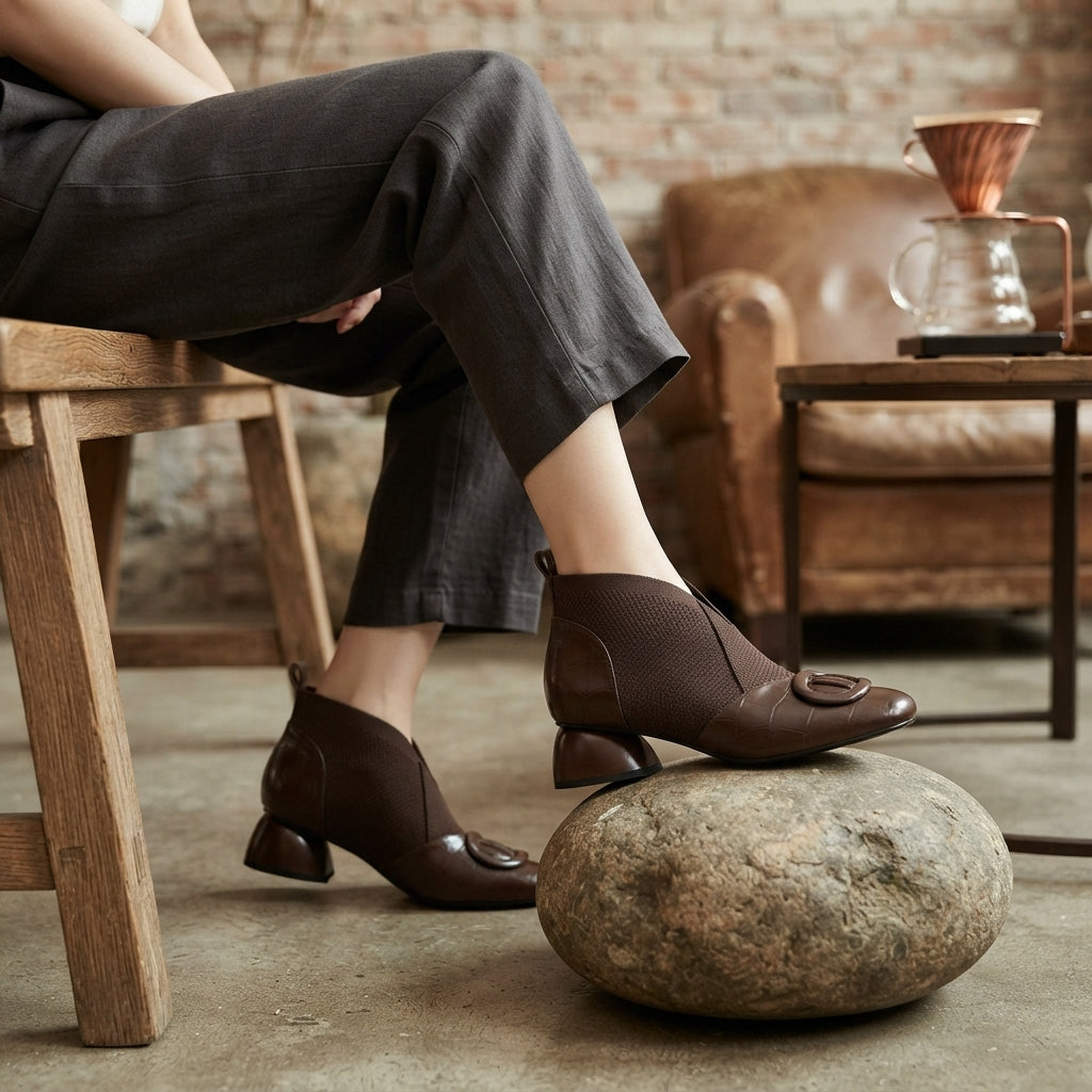 Women's Elegant Orthopedic Heeled Sock Boots