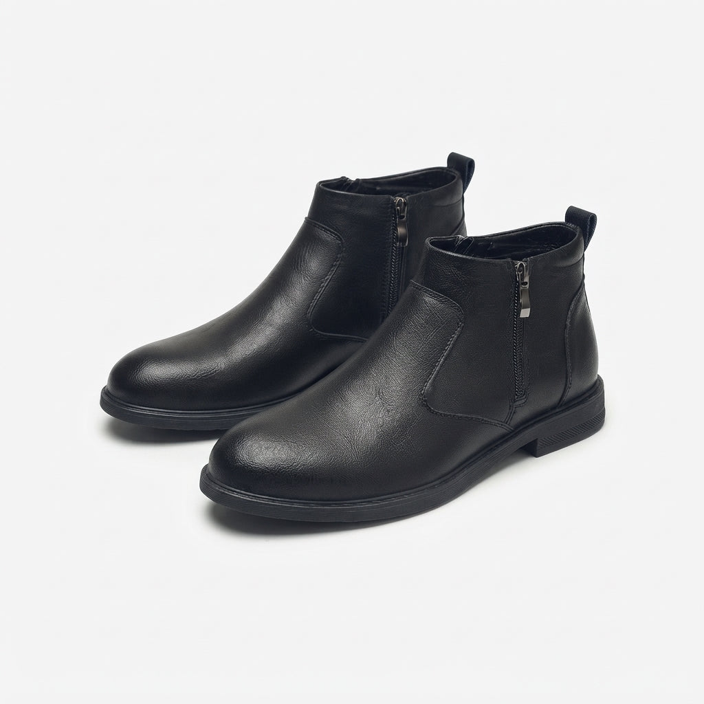 Men's Relaxed Leather Ankle Boots