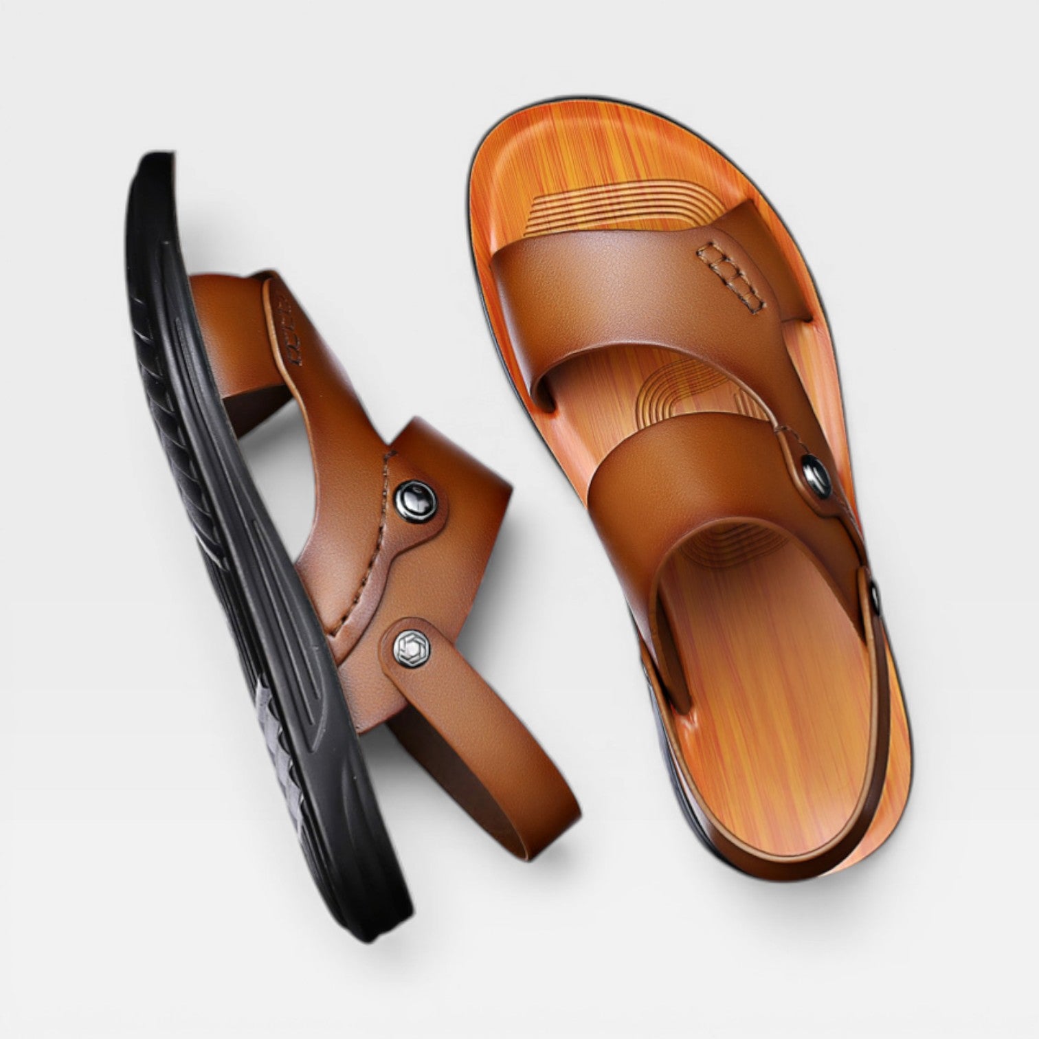 Men’s Classic Leather Sandals for Warm Weather