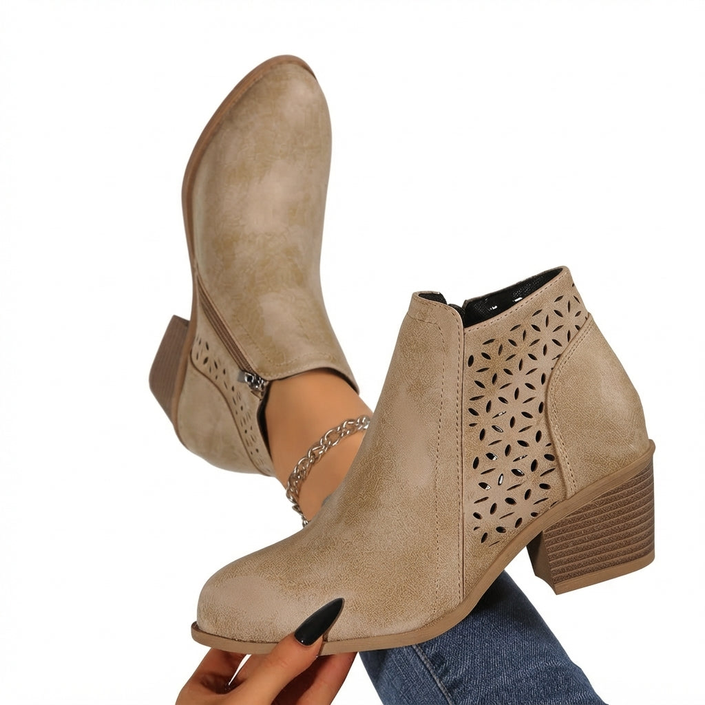 Women's Easygoing Orthopedic Heeled Ankle Boots