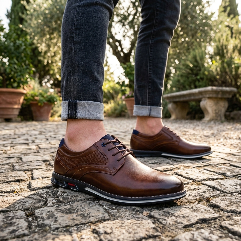 Men's Leather Derby Shoes