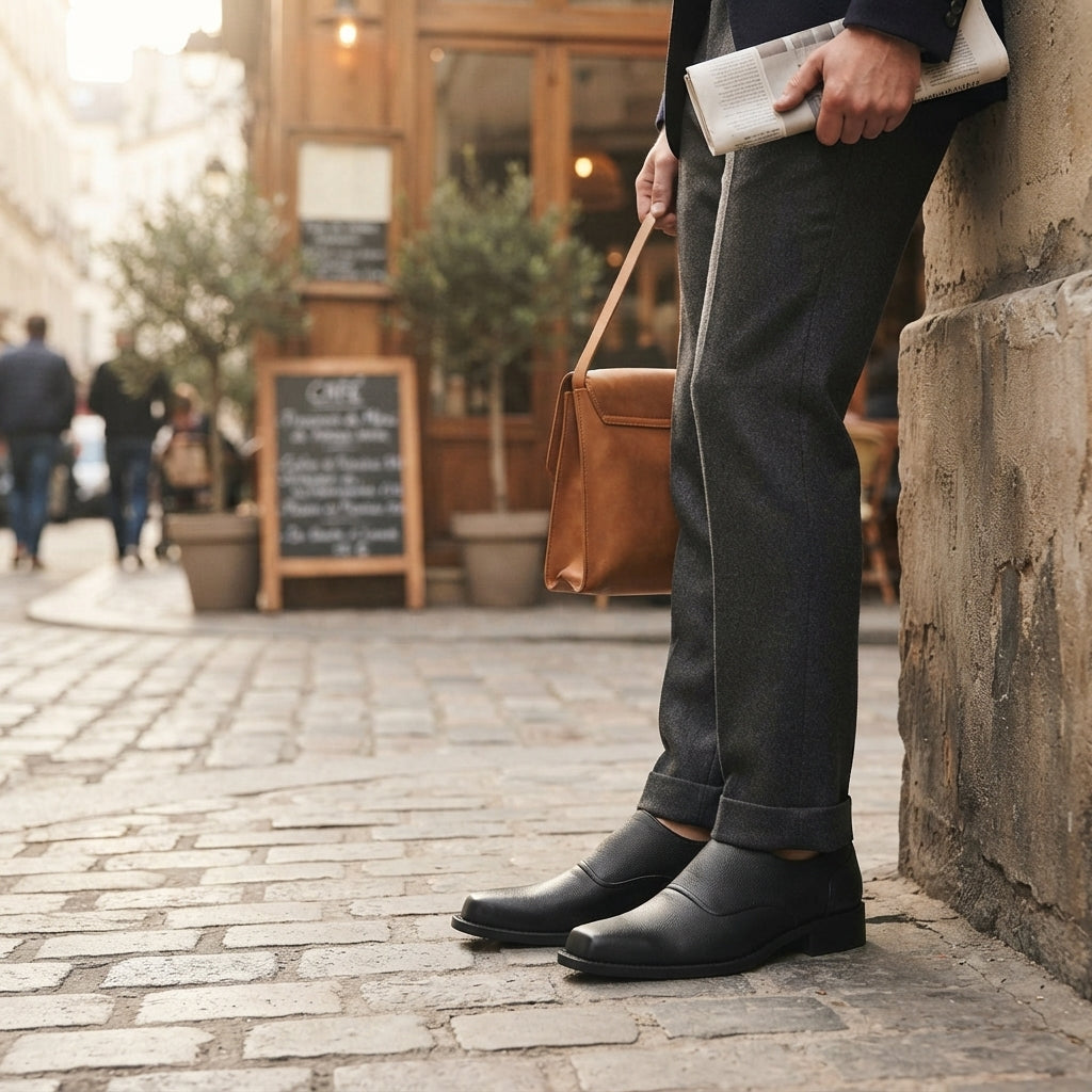 Men's Rugged Leather Ankle Boots