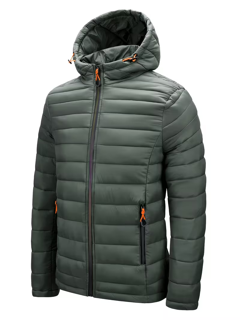 Men's Cosy Quilted Hooded Jacket