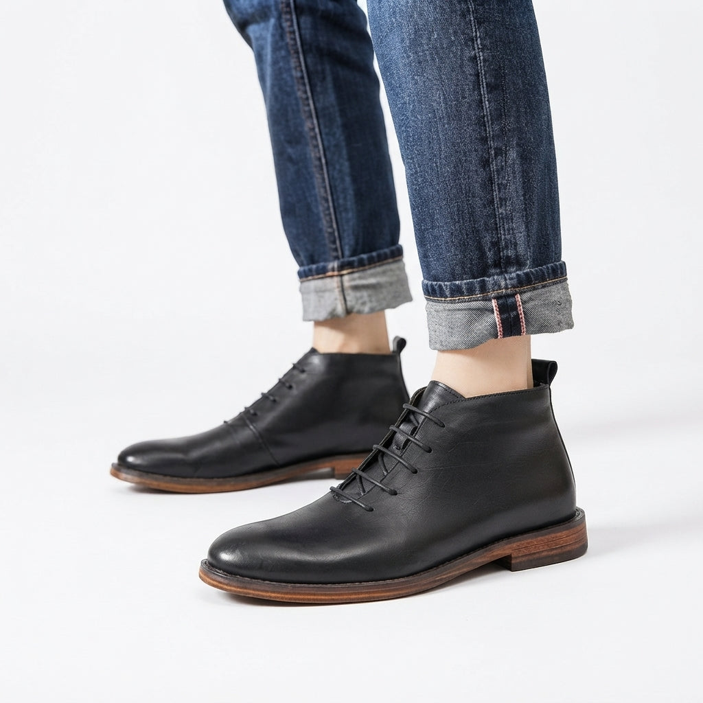 Men's Classic Leather Ankle Boots