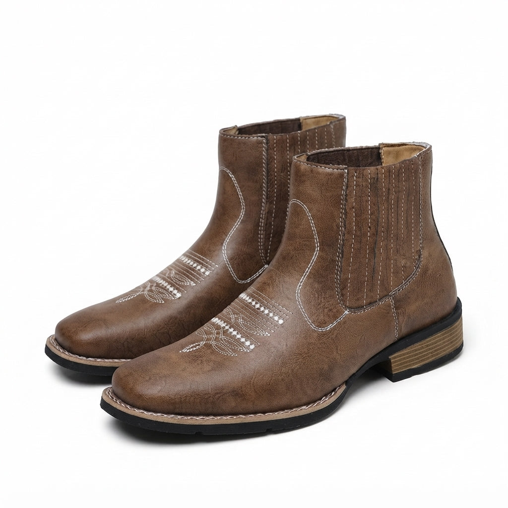 Men's Rugged Leather Chelsea Boots