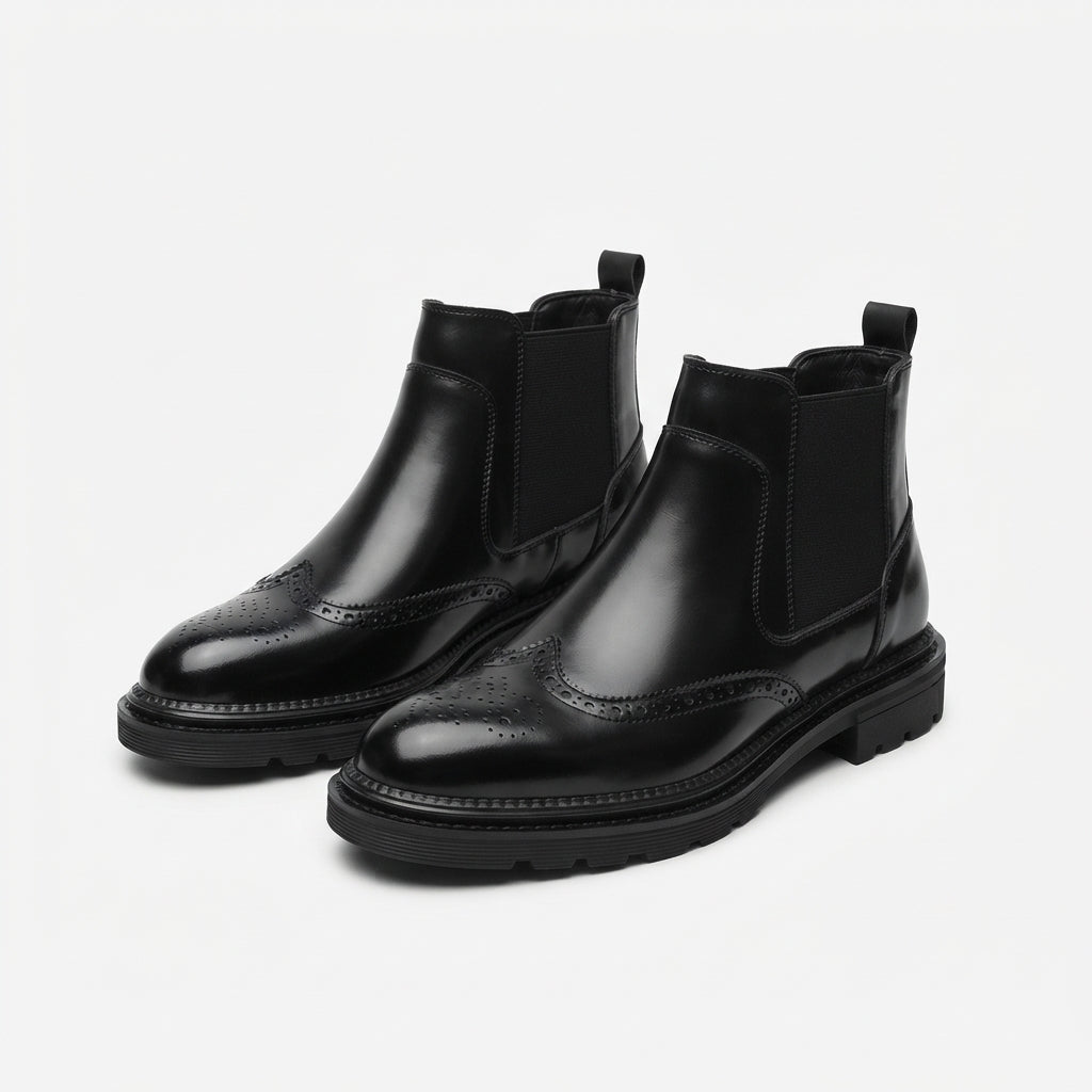 Men's Refined Wingtip Chelsea Boots