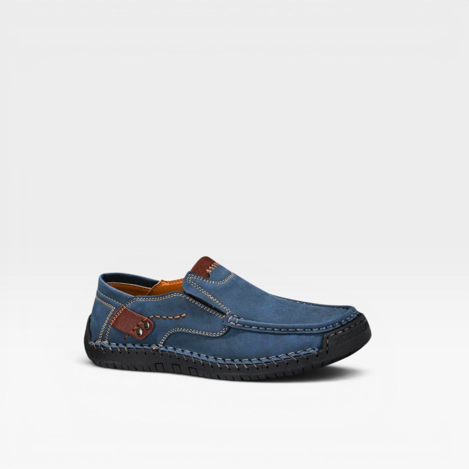 Men's Suede Slip On Loafers – Hand Stitched Casual Comfort Shoes for Everyday Wear