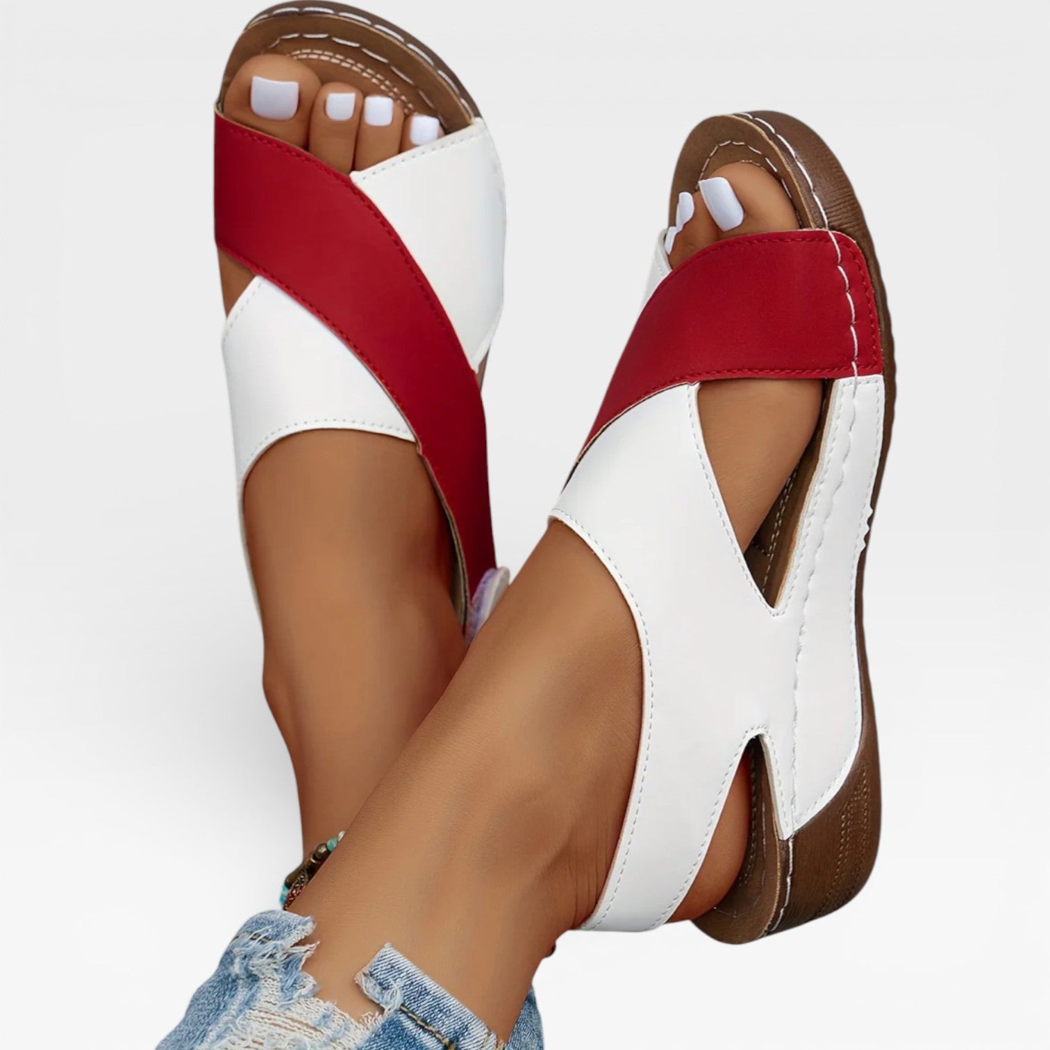 Women’s Open Toe Walking Sandals – Cushioned Comfort