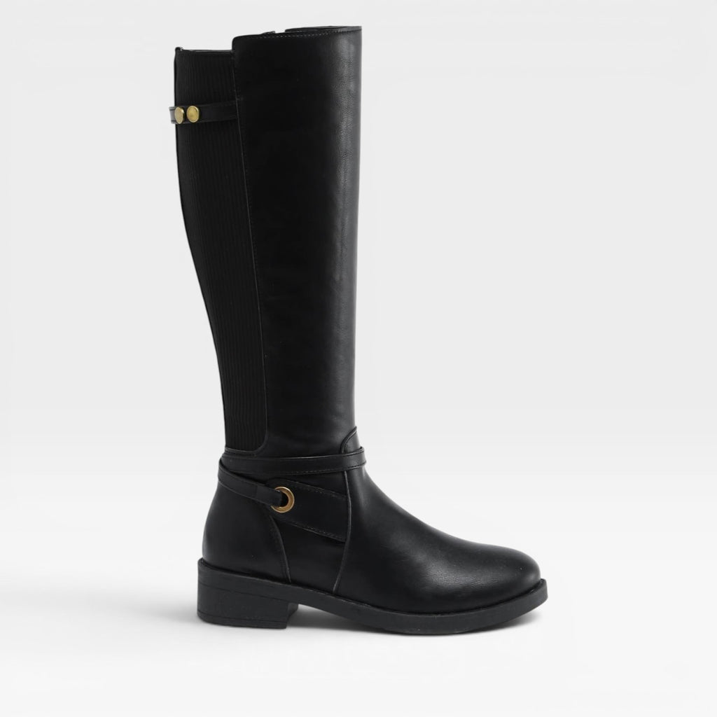 Women's Knee High Boots – Elastic Panel Comfort Boots