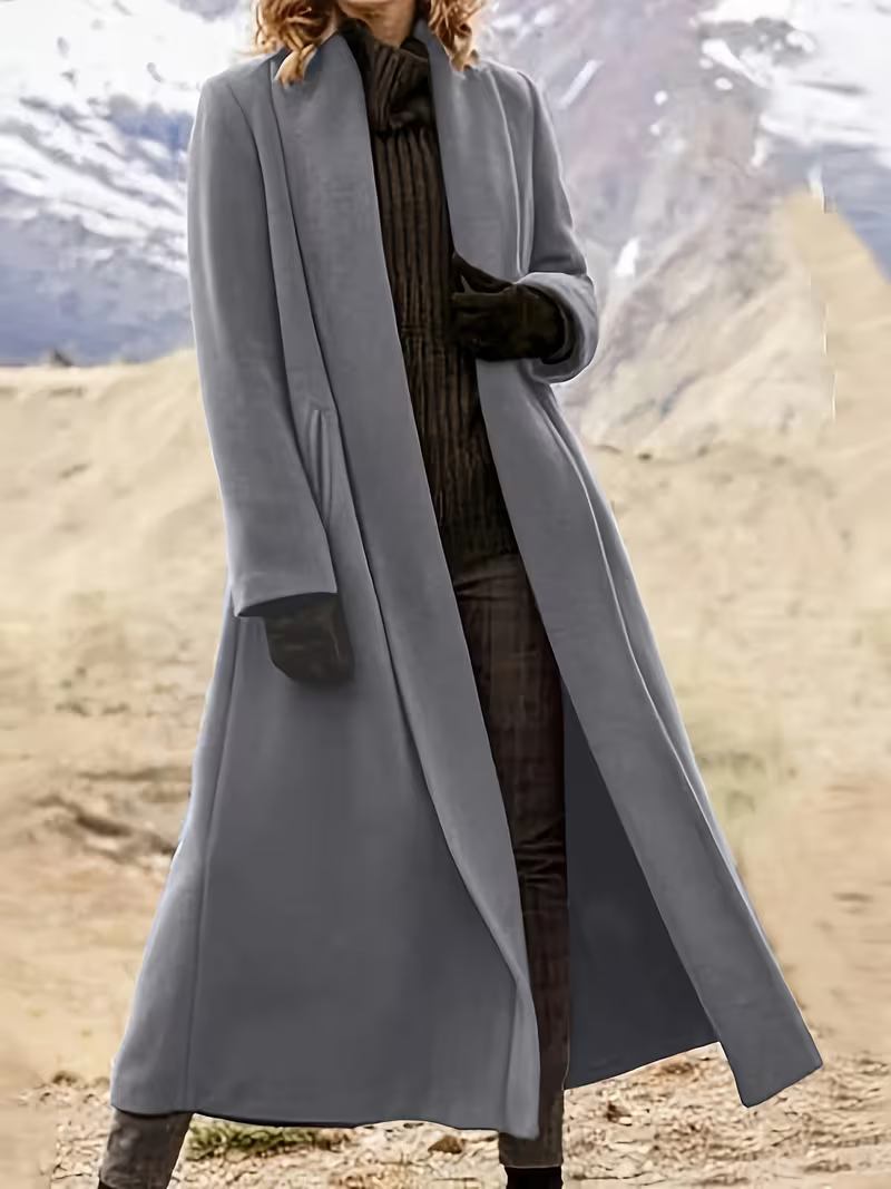 Women's Elegant Long Line Duster Coat