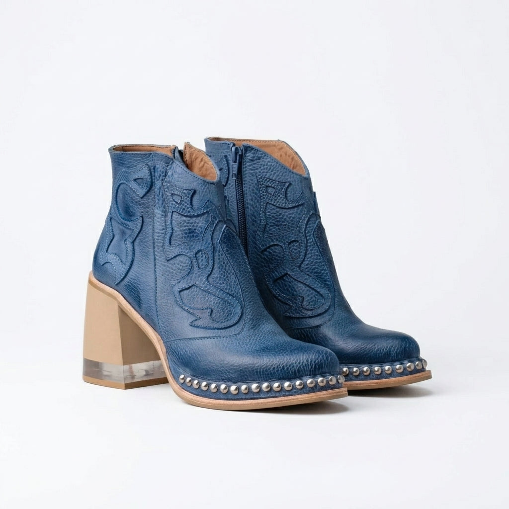 Women's Chic Heeled Cowboy Ankle Boots