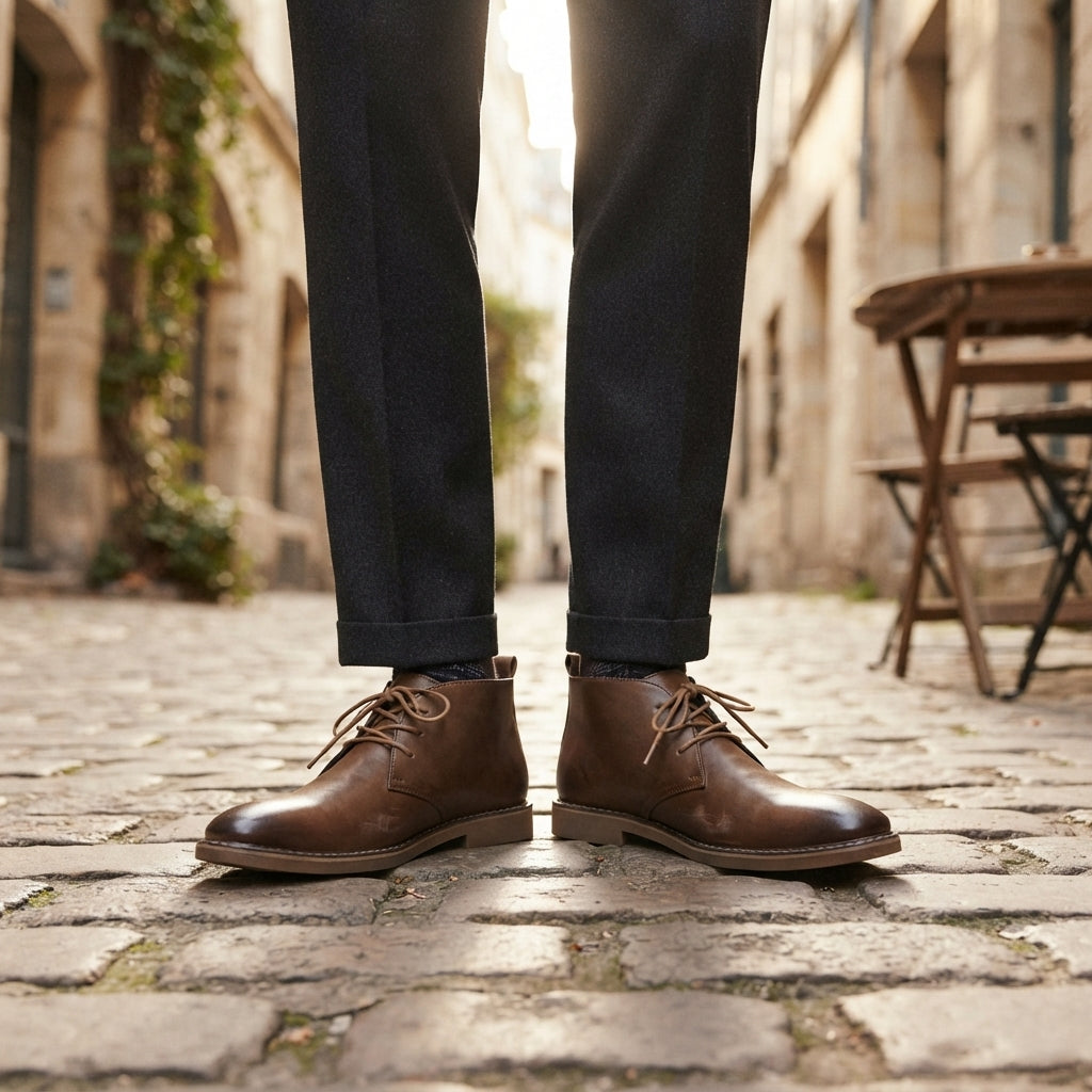 Men's Leather Desert Boots