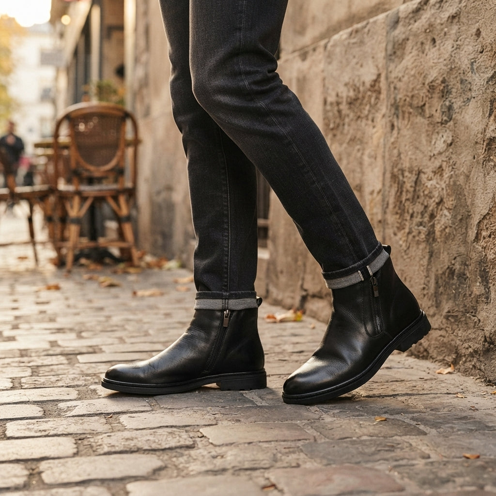 Men's Classic Leather Ankle Boots