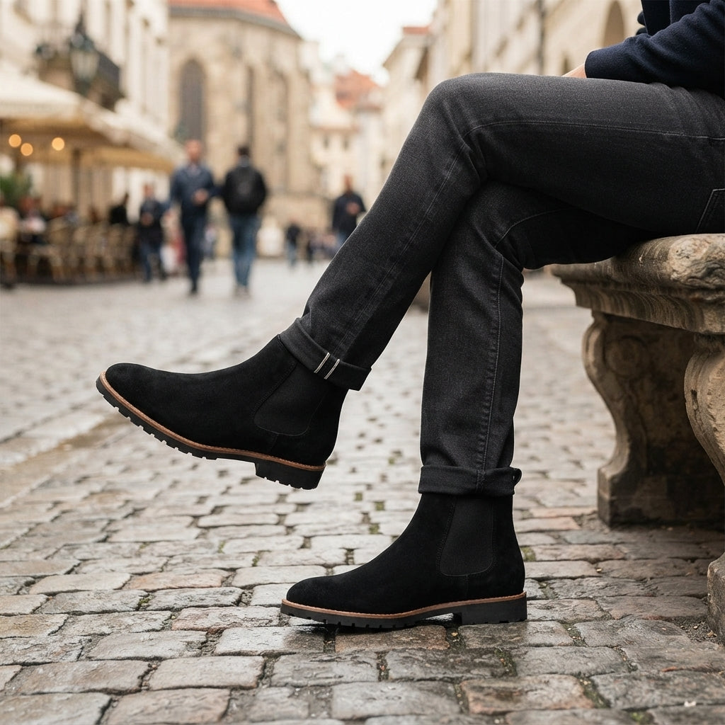 Men's Rugged Suede Chelsea Boots