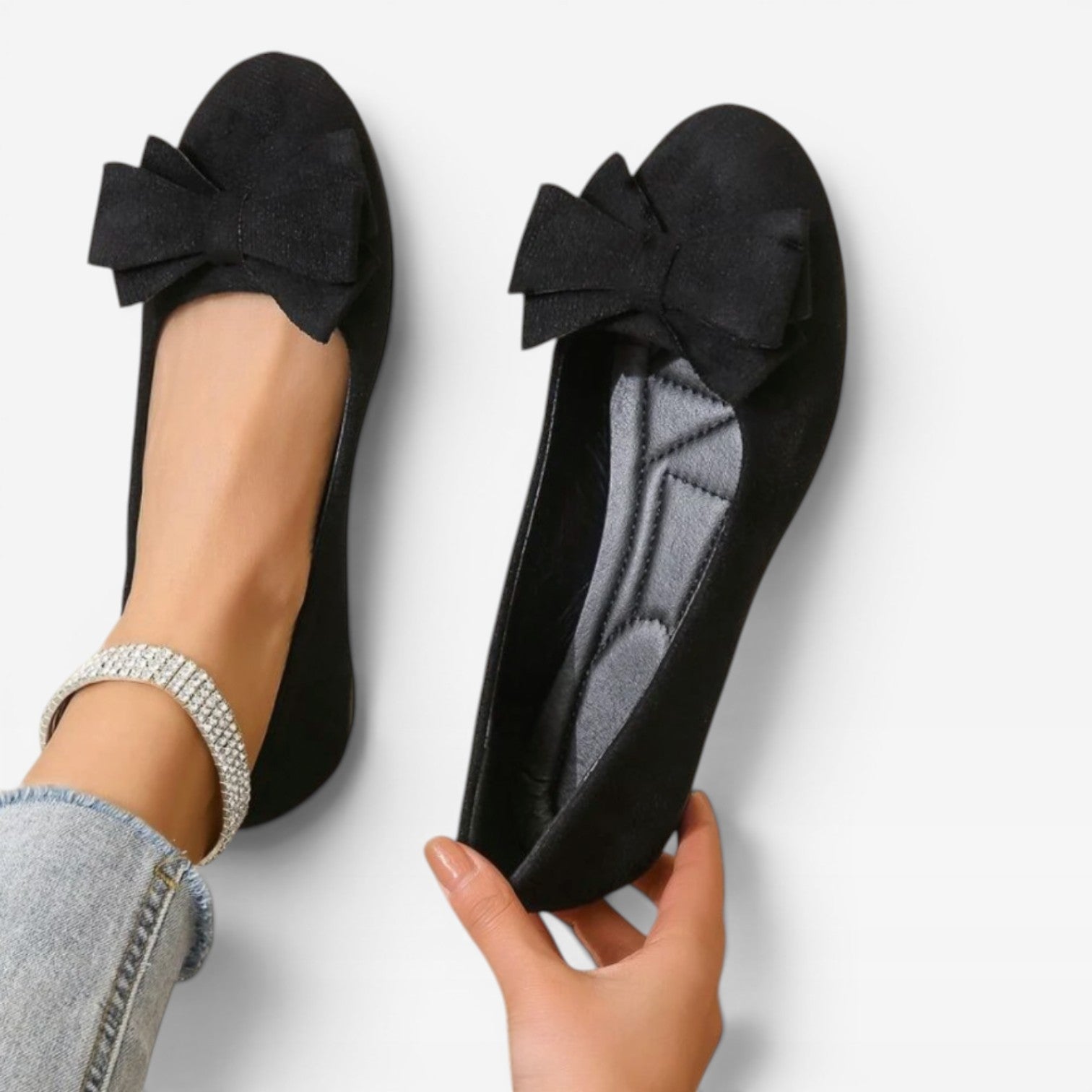 Women’s Comfortable Ballet Flats – Soft Slip-On Bow Flats for Everyday Wear