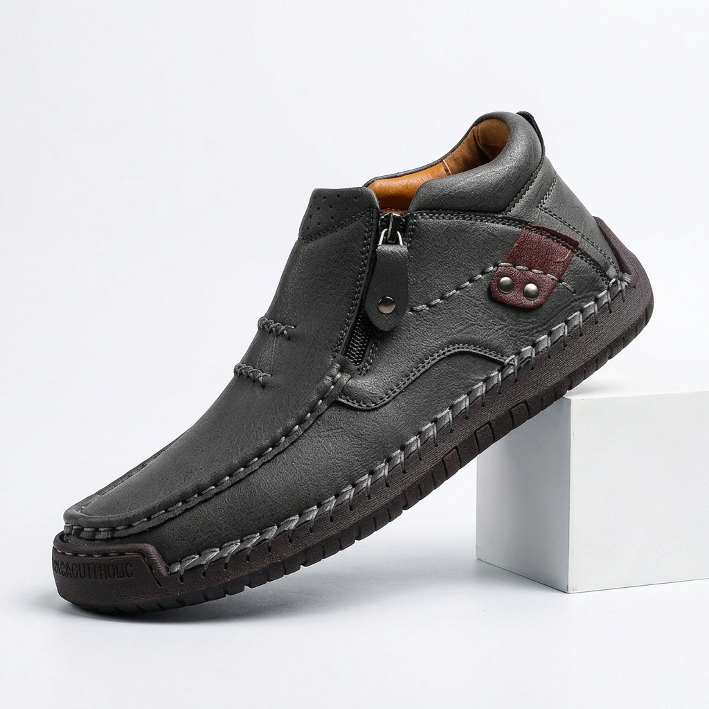Men's Easygoing Leather Ankle Boots