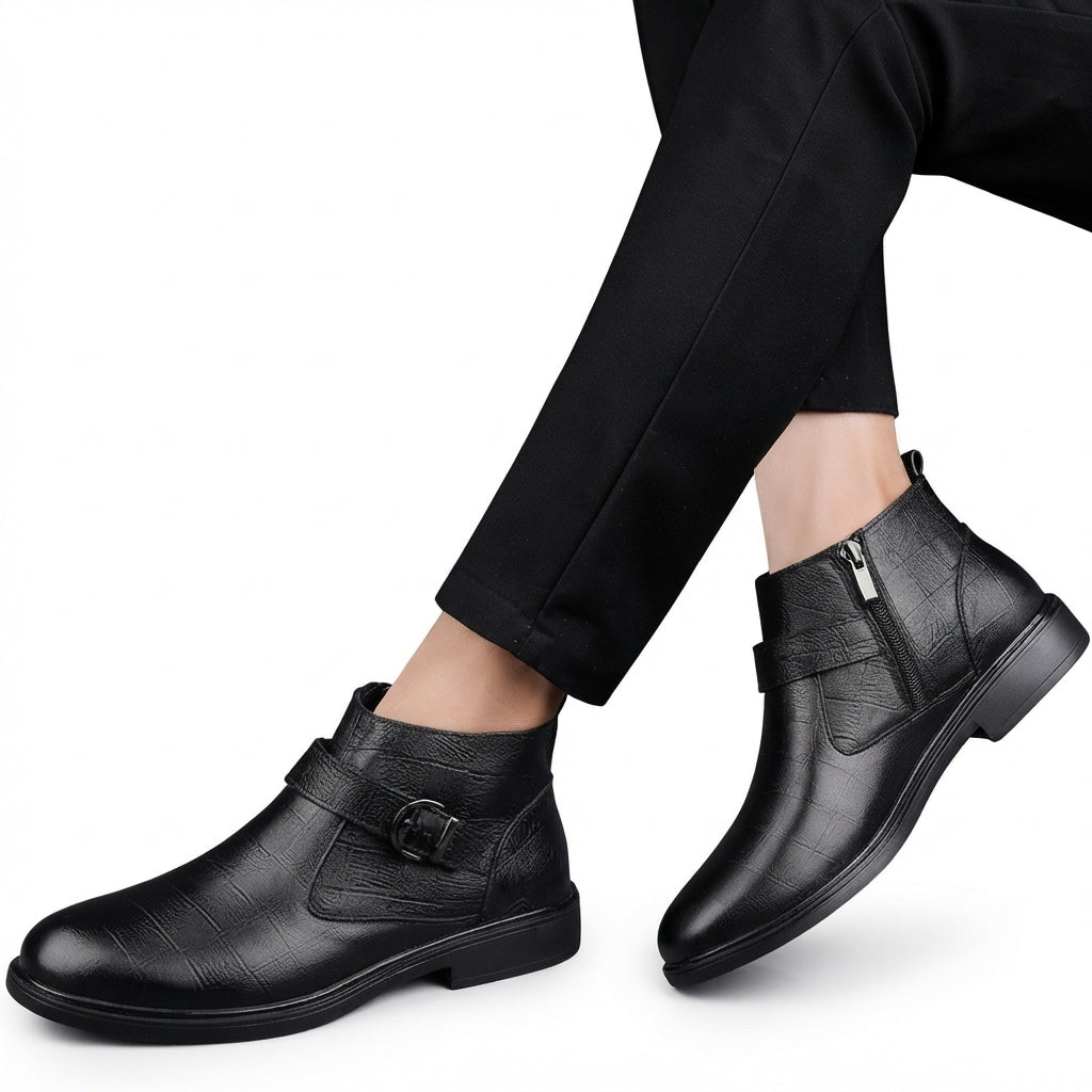 Men's Refined Leather Ankle Boots