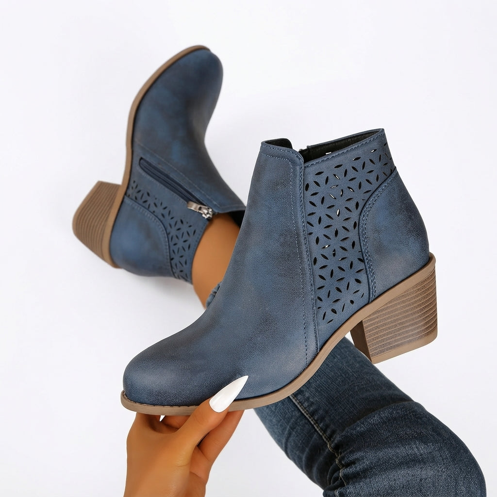 Women's Easygoing Orthopedic Heeled Ankle Boots