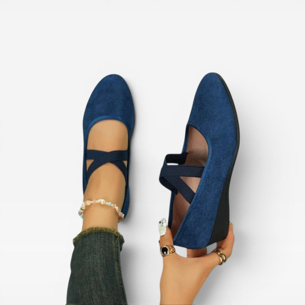 Women’s Strappy Ballet Flats – Minimalist Cross Strap Shoes
