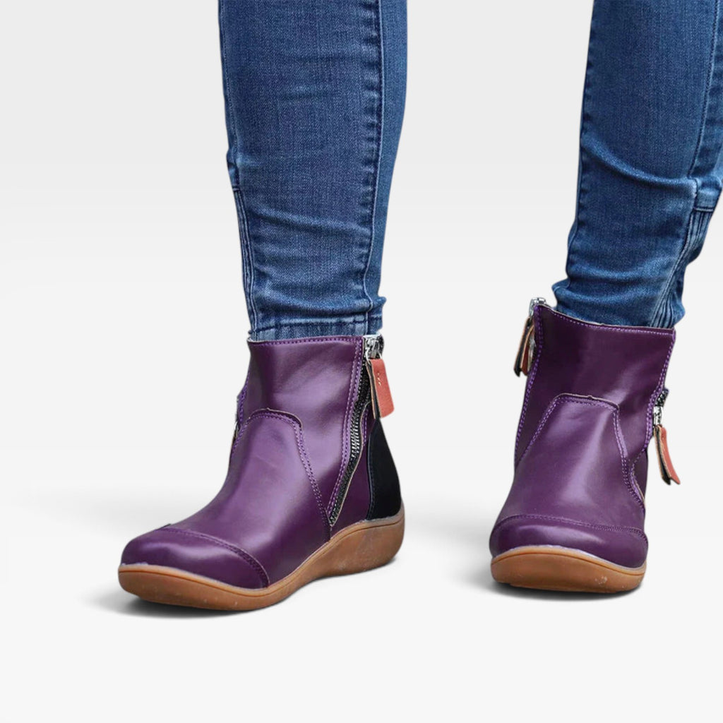 Women's Waterproof Leather Ankle Boots – Orthopedic Shoes