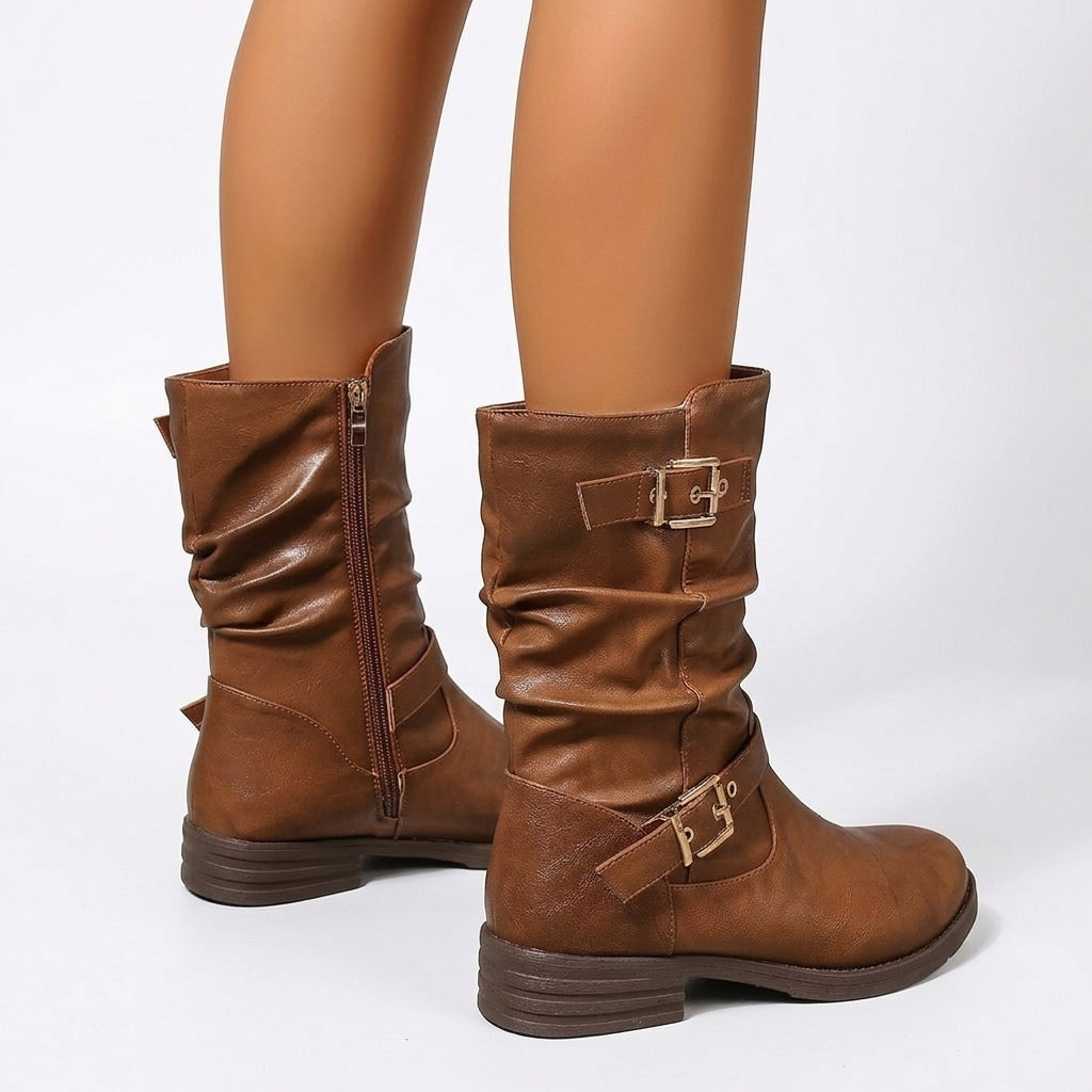 Women's Relaxed Slouch Biker Boots