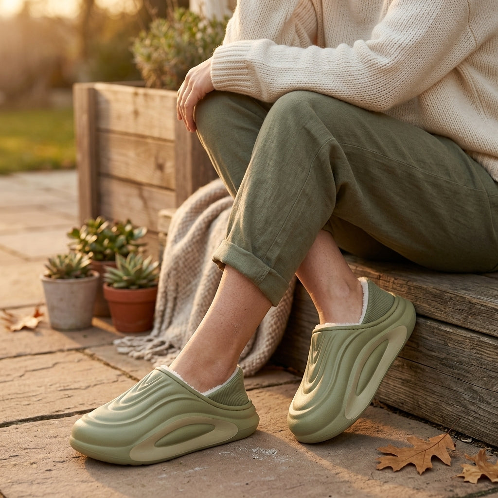 Men's Cosy Plush-Lined Winter Slippers