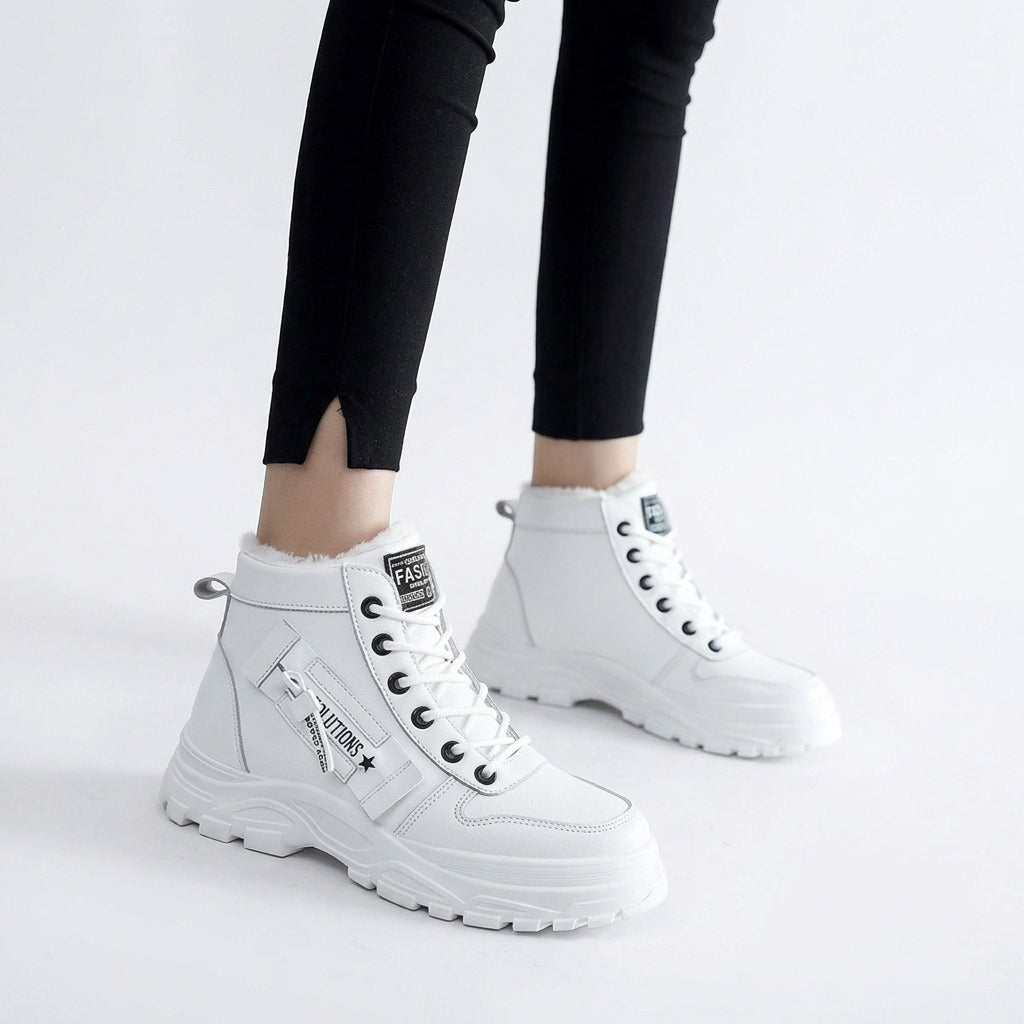 Women's Chic High-Top Platform Trainers