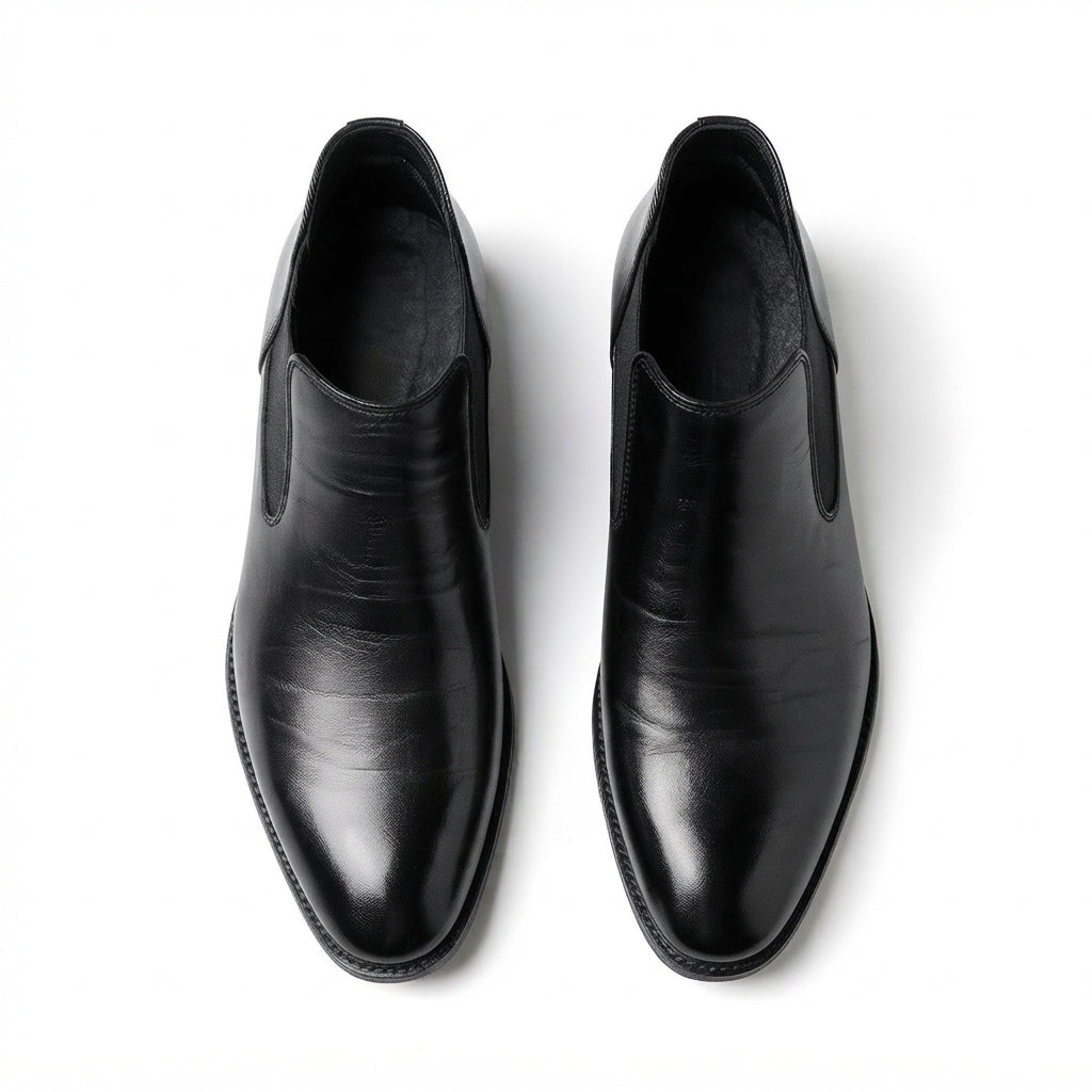 Men's Polished Leather Chelsea Boots