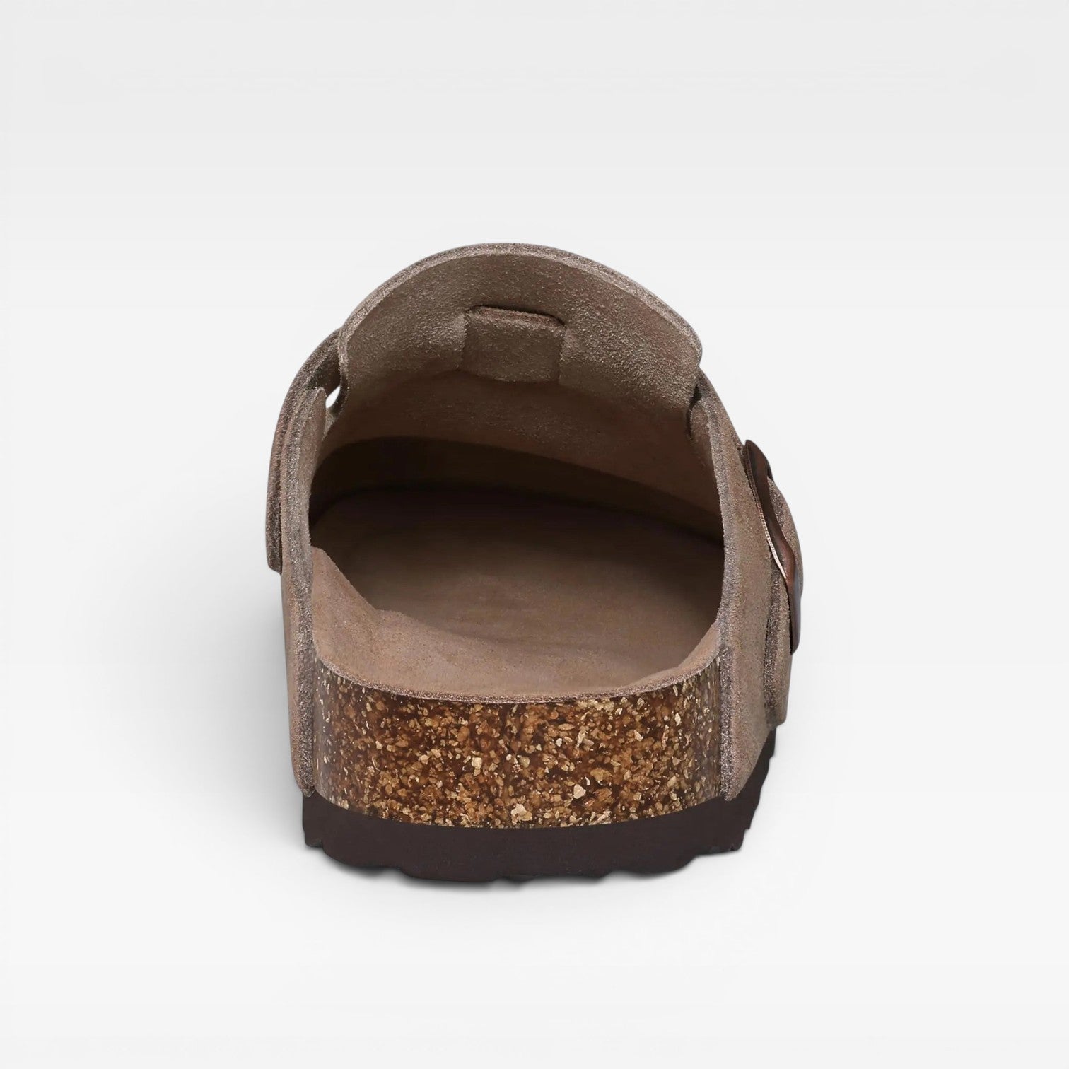 Women's Suede Cork Clogs – Comfortable Slip On Closed Toe Mules